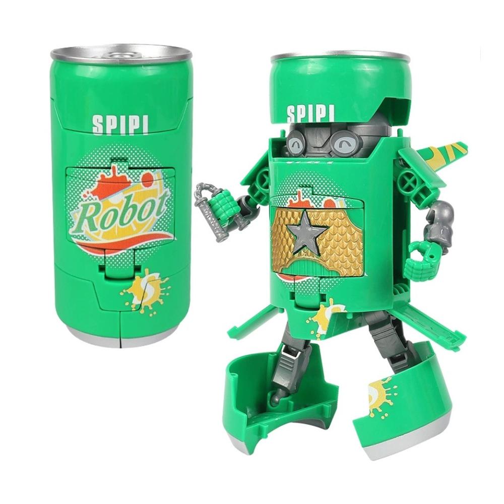 

Can-Shaped Transforming Robot Action Figure Creative Warrior Model Educational Toys Transformed Beverage Robot Toy for Birthday
