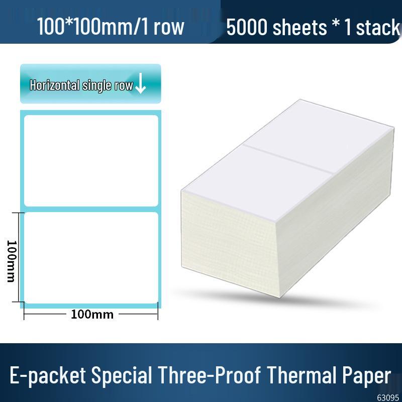 Three-Proof Thermal Sensitive Label Paper 100x100E for Express Waybill Printing