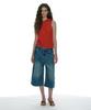 PARTIMENTO WOMEN Studded Hoodie Knit Top_Chili Red