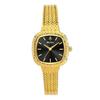 Retro Gold Square Women's Watch Luxury Mesh Bracelet Quartz Wristwatch Elegant Dress Clock for Ladies