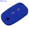 Jingyuqin 2 Buttons Remote Silicone Flip Folding Car Key Case Cover Proctored For Renault For Lada Modus Clio Megane Kangoo