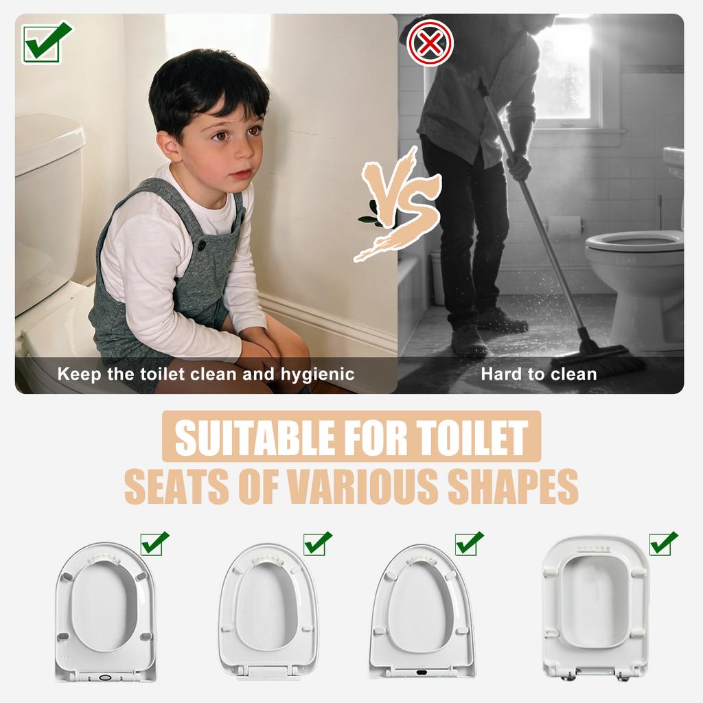 Toilet Seat Urine Guard Waterproof PVC Construction Easy Installation Bathroom Cleanliness