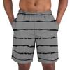 Herren Freizeit Trend gestreifte bedruckte kurze Hose - Leichte und atmungsaktive Herren Sportshorts