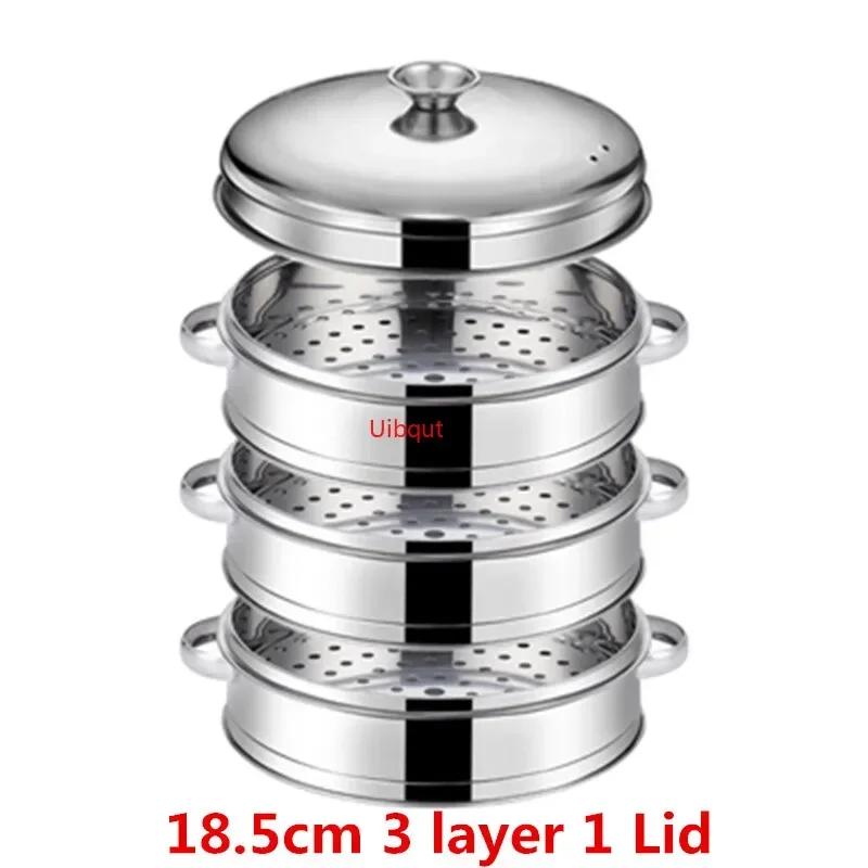 Stainless Steel Steamer fish steamed stuffed bun Rack Kitchen Tools Multilayered Insert With Holder instant pot steamer basket
