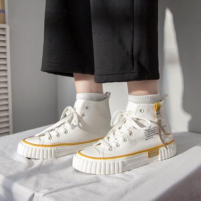 Fashion Student Casual Canvas Shoes Women's Low-top Lace-up Casual Denim Tan Style Flat Shoes