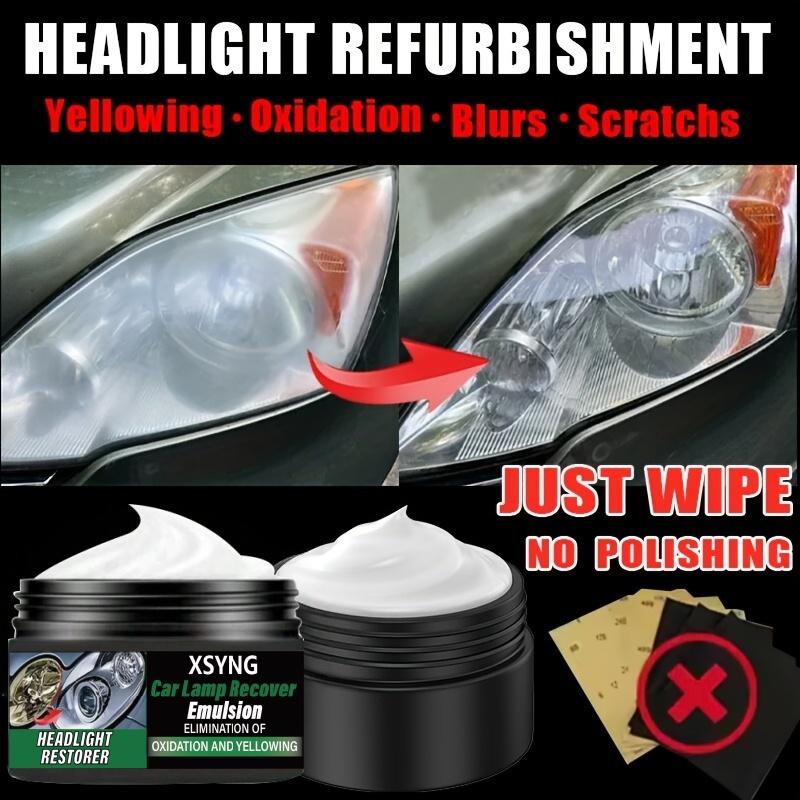 Car headlight repair and polishing kit, car headlight scratch removal repair paste, oxide layer removal, car headlight refurbishment