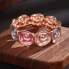 New Color Oil Geometric Rose Elastic Bracelet Fashion Premium Ladies Versatile Alloy Bracelet
