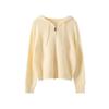 Large Size Women's Hooded Sweater Cardigan Autumn and Winter New Lazy Wind Loose Knitted Top 343338