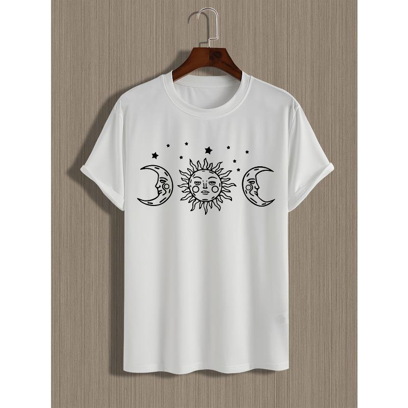 European Size Men'S Summer Print Short-Sleeve T-Shirt