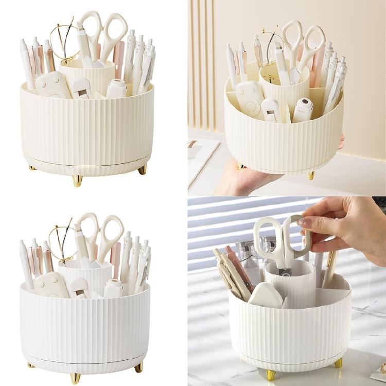 Organizzatore da scrivania a 6 scomparti per bambini, Portapenne rotante, Porta materiale artistico