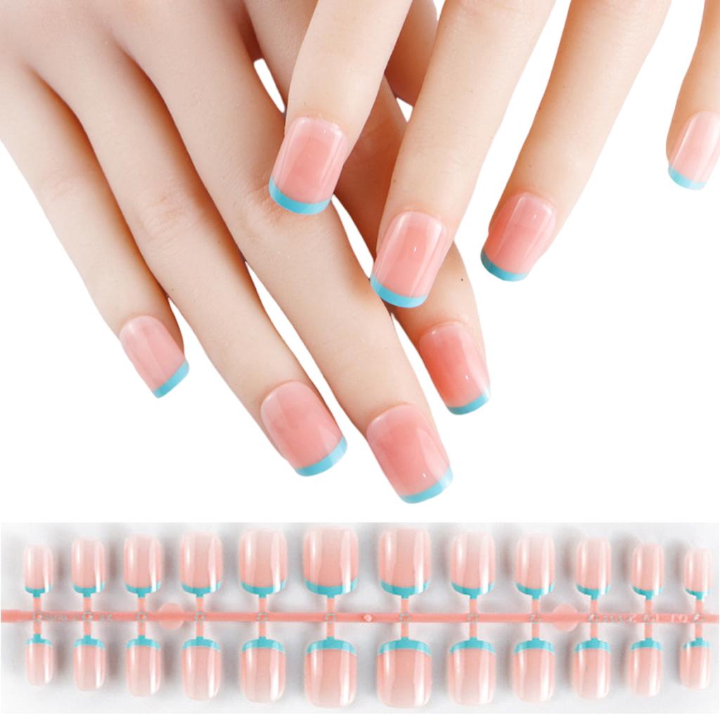600x Almond False Nails Press On Nail French Tip False Nails Ballerinas Full Cover Stick On Nail Manicures Supplies
