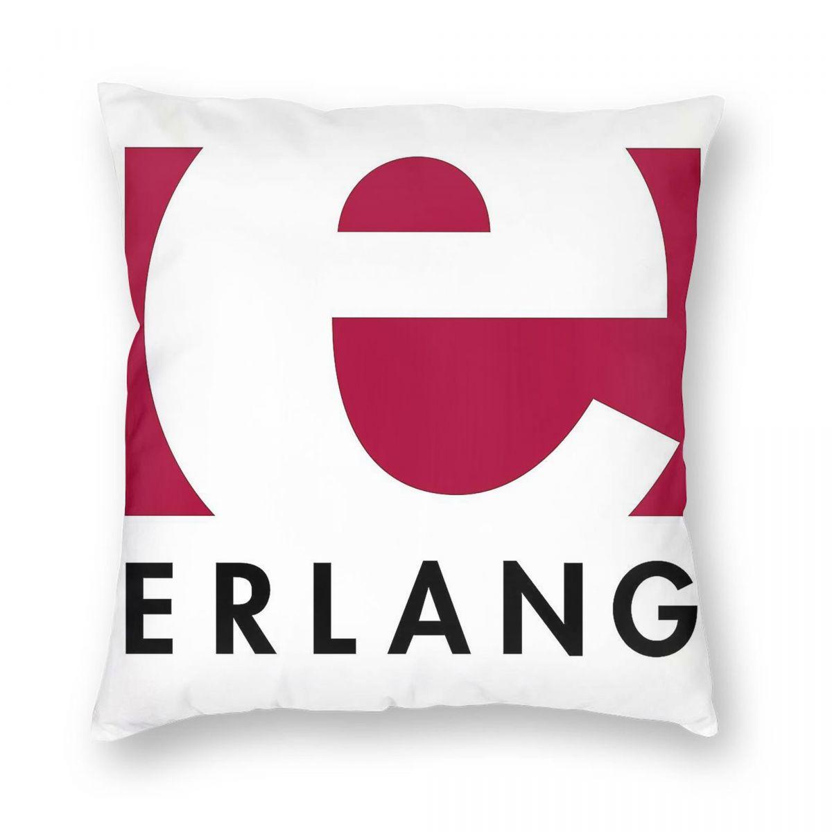 Erlang Programming Language Square Pillowcase Polyester Linen Velvet Creative Zip Decorative Sofa Seater Cushion Cover Peach skin 18*18(CM)-1Pcs