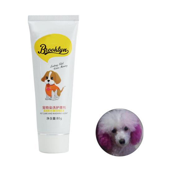 80g Semi Permanent Pet Dye Cream High Pigmented Colorful Dog Hair Bright Coloring Dyestuff Pigment Supplies for Home