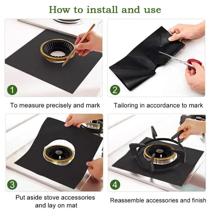 Gas Stove Protective Cover Home Kitchen Cleaning Anti-dirty Pressure Cooker Non-stick Pot Mat Kitchens Accessories Reusable Bar