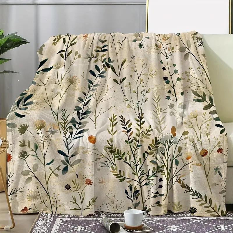 Vintage Flannel Blanket Soft Blanket Suitable Sofa Bed Office Trip Christmas Birthday Present