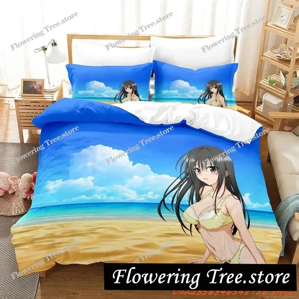 Постельное белье Love Ru Односпальное Полуторное Двуспальное Евро Размер Кинг-Сайз Комплект для Спальни Взрослого Ребенка Пододеяльник Комплекты 3D Печать Аниме Комплект Простыней