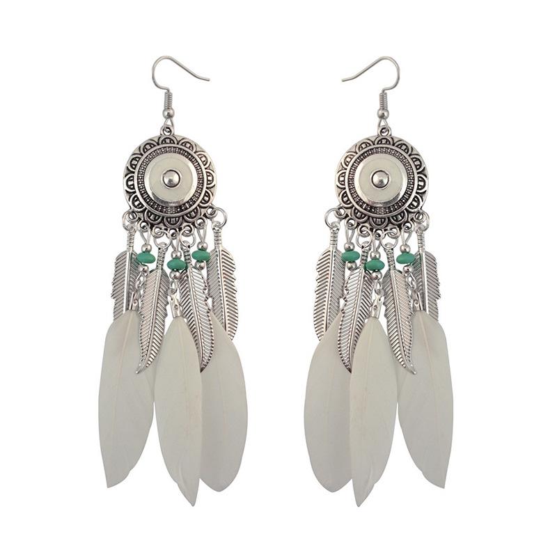 Bohemian Long Tassel Feather Earrings - Trendy Douyin-Inspired Design for Women