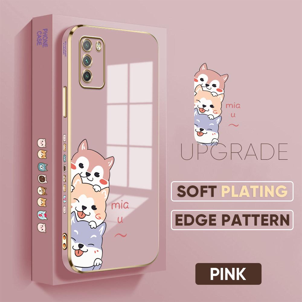 Kolorowe wzory nadruków Kwadratowy wzór krawędzi Obudowa Platerowana obudowa telefonu Luksusowe poszycie Miękkie etui na telefon do Huawei Honor Xiaomi Redmi