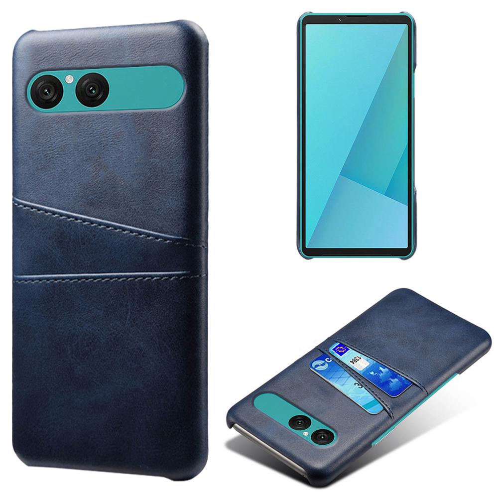 For Sony Xperia 10 VII Case Dual Card Slots PU Leather + Hard PC Phone Cover