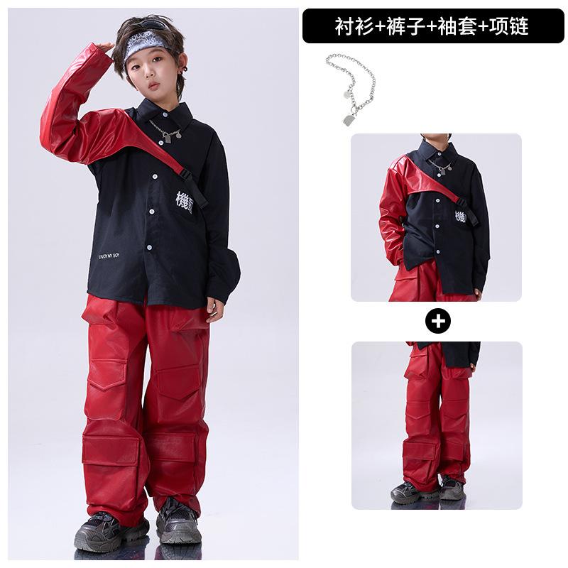 Neujahrstag Street Dance Kinder Trendige Kleidung HipHop Performance Kleidung Jungen HipHop Cool Gutaussehend Mädchen Jazz Dance Kleidung Modisch