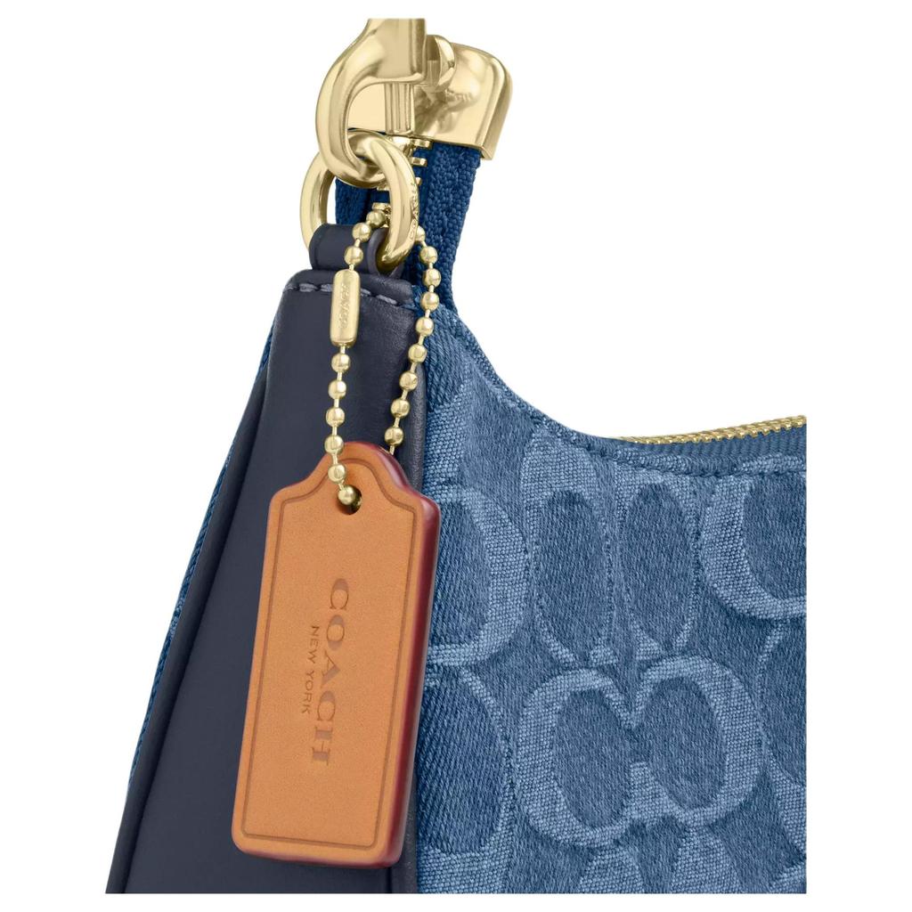 Coach Teri Denim Shoulder Bag Mini Women's Gold & Indigo CDQ25-IMTYV
