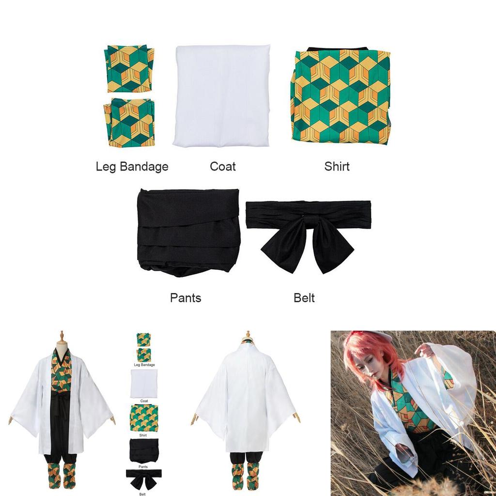 Demon Slayer Kimetsu No Yaiba Sabito Cosplay Costume Exquisite Kimono Cloak Set For Fans