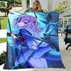 Cute Gawr Gura Hololive Anime Soft Plush Blanket,Flannel Blanket Throw Blanket for Living Room Bedroom Bed Sofa Picnic Cover Kid