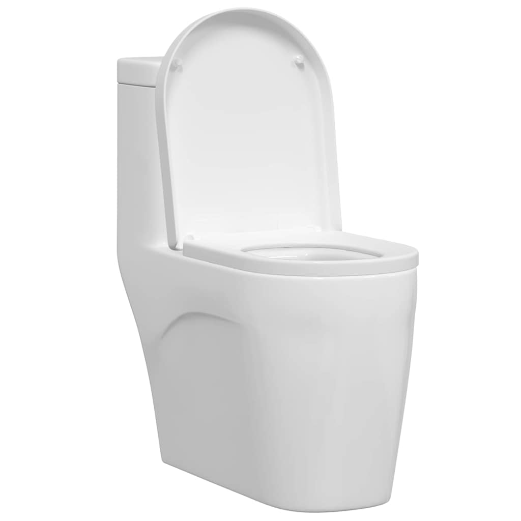 Verstellbarer Toilettensitz Weiß 48 x 36,5 x 4,5 cm Polypropylen