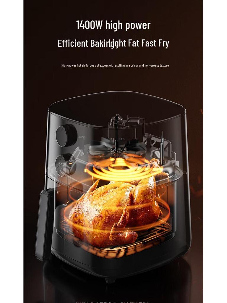 Supor 4.2L Air Fryer with Steam Tender Technology, Dual Knob Control, and 12 Preset Menus - Model KJ42D610.
