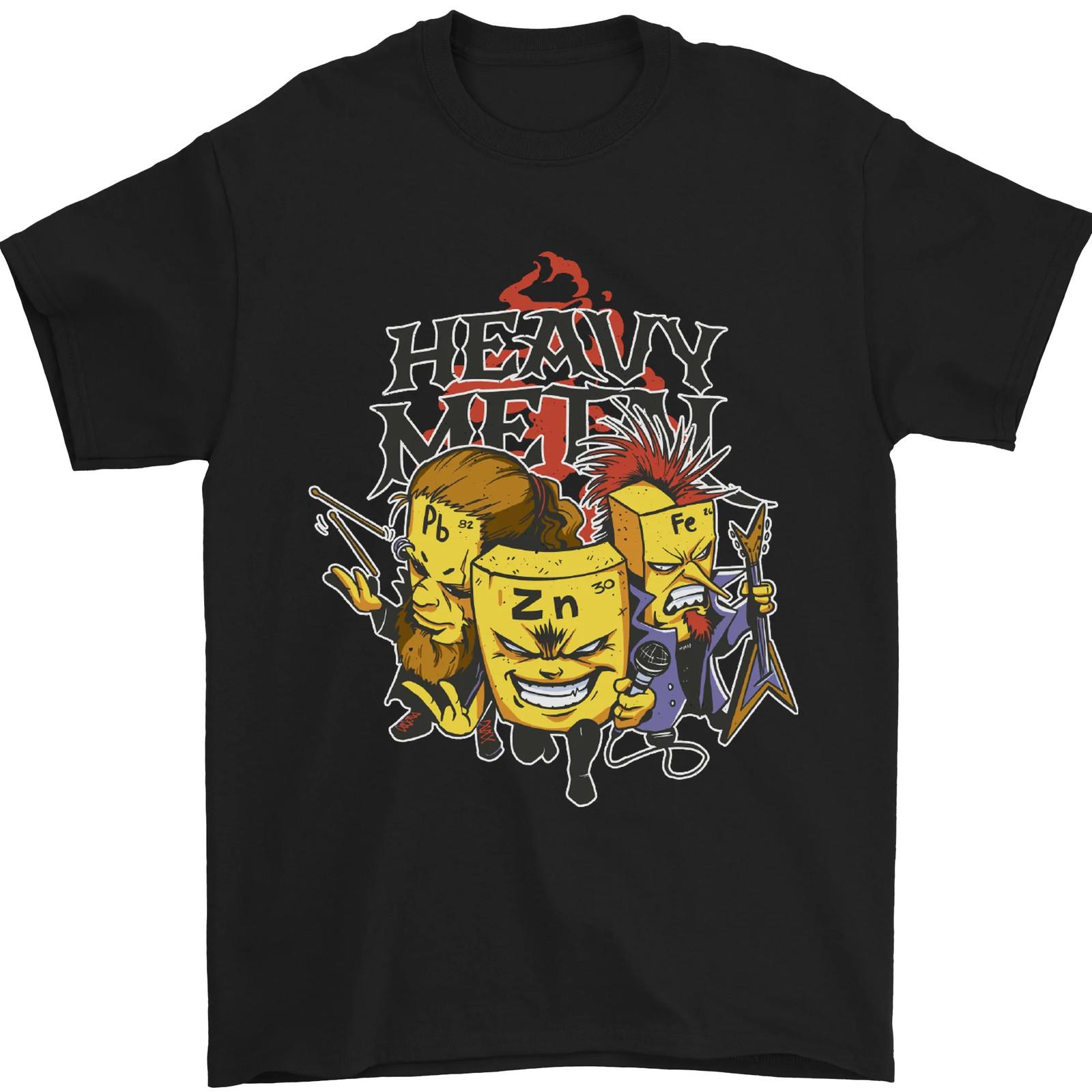 Heavy Metal Chemistry Periodic Table Mens T-Shirt 100% Cotton M