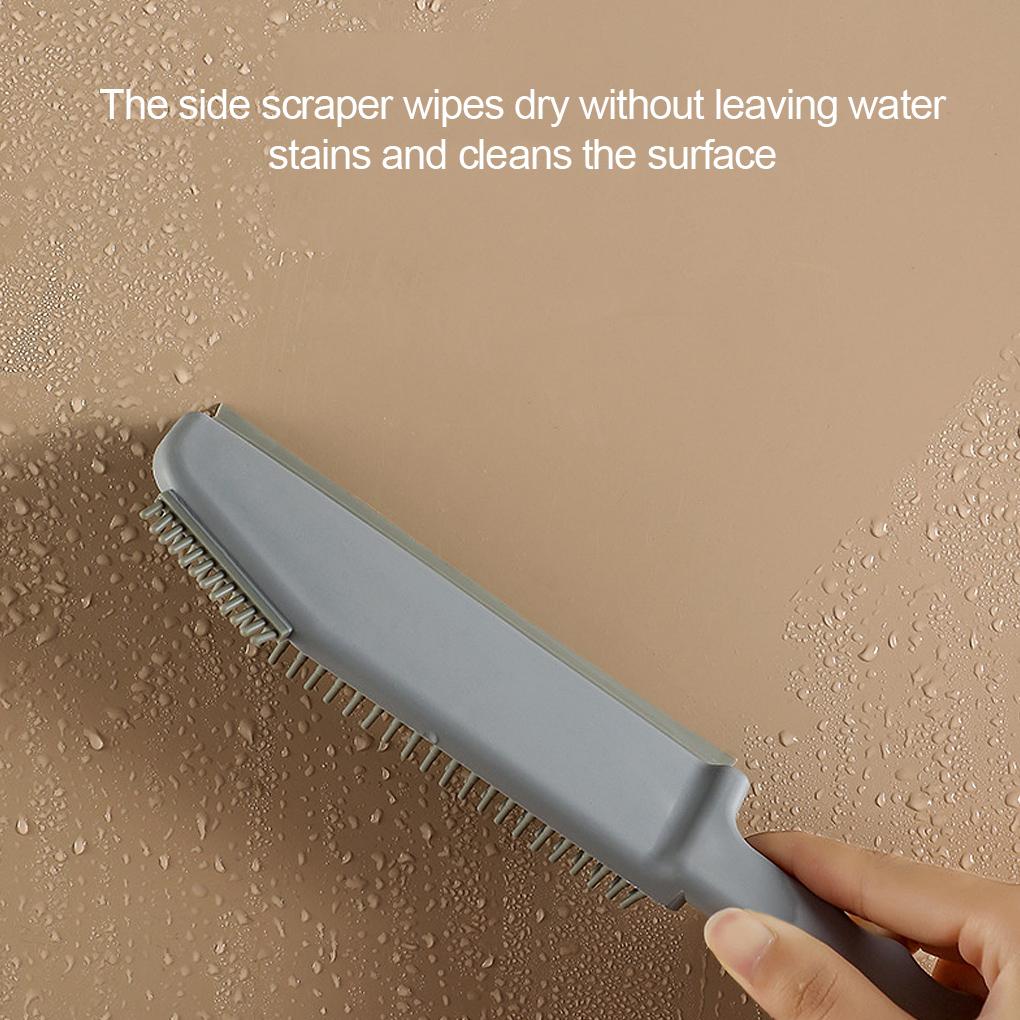 Cleaning Brush 3-in-1 Handheld Handle Side Handheld Handle Scraper Silicone Window Dirt Removing Tool for Bathroom Kitchen