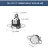 KSD201 70 Microwave Thermostat Fits GE, Thermal Fuse, Temperature Control Switch, for GE Microwave Oven Normally Closed Thermal Fuse