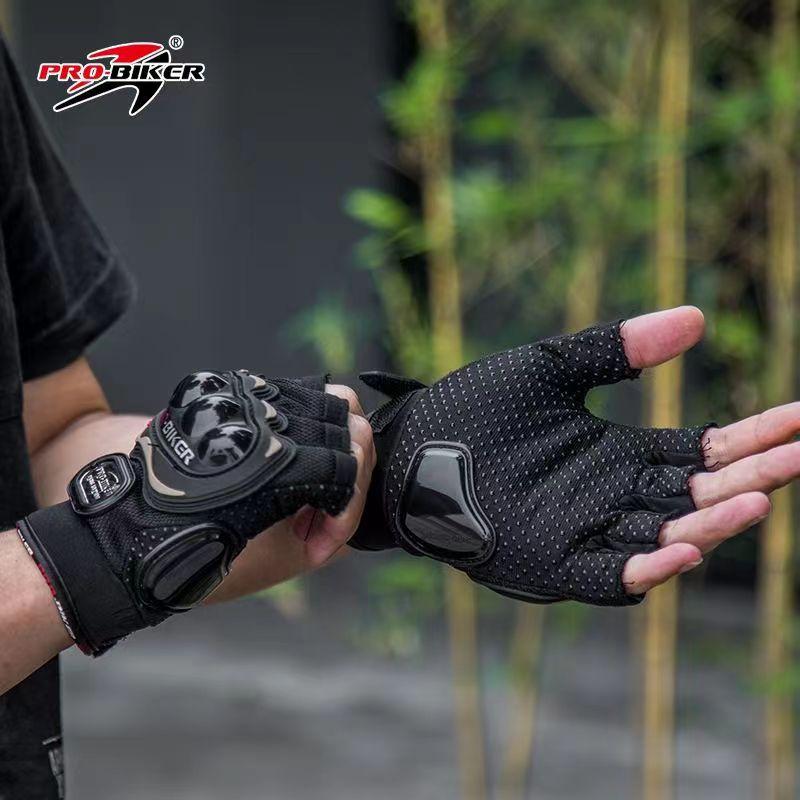 Motorradfahren Offroad Straßenrennen Outdoor-Handschuhe Anti-Drop Sicherheit Reithandschuhe Halbfinger