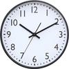 Fujiboeki Wall Clock Width 25depth 4height 25cm Black Silent Continuous Second Hand Simple 37858 Compact
