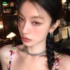 Punk Hip-hop Raffinato Fatto a Mano Perline Rotonde Acciaio Inossidabile Collana a Catena per Clavicola Parola O Accessori Choker per Donne Uomini Gioielli