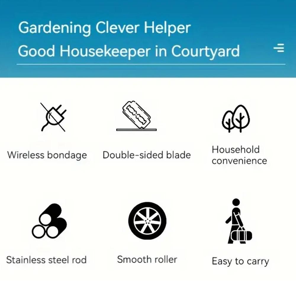 Rotierender Rasenkantenschneider mit Edelstahlgriff, tragbarer, langlebiger Rasentrimmer für Gehwege