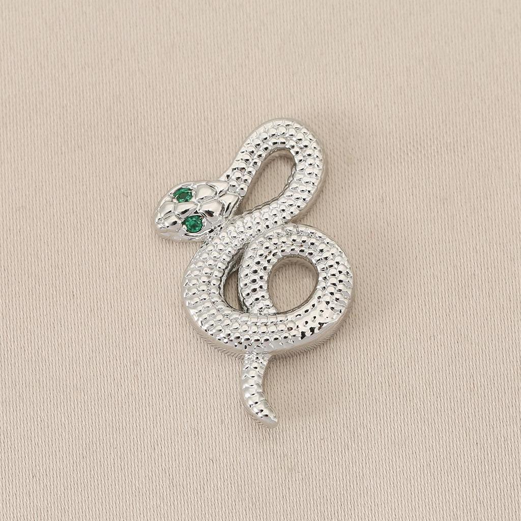 18K Gold Snake-Shaped Wrap Necklace with Color-Retention Copper Charm