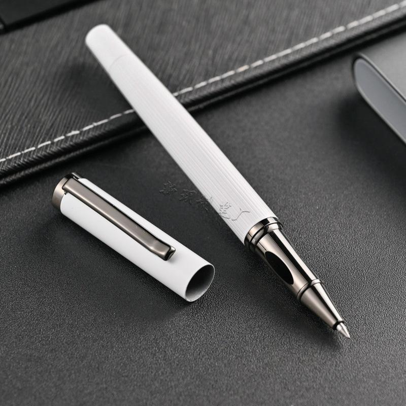 Morandi Color Metal Signature Pen Set Business Office Orb Pen Corporate Advertising Gift Pen Print белый