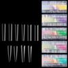 504x Clear Nail Tips for Acrylic Nails Extra Long Full Cover Tips Ballerinas False Nails Soft Gels Tips Nail Supplies