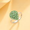Natural Green Tsavorite Garnet Ring 925 Sterling Silver Exquisite Jewelry for Women's Anniversary Gift