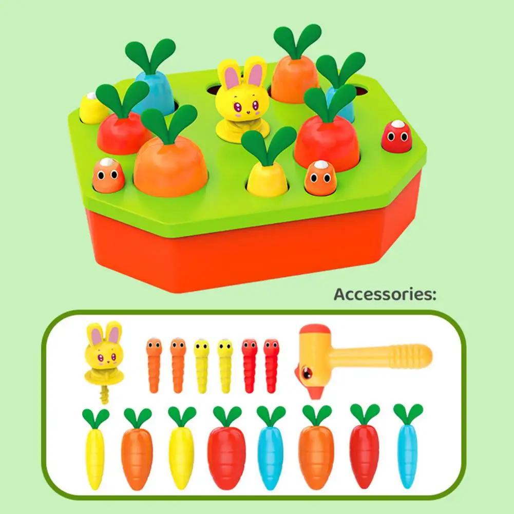 Children's Carrot Pulling Toy Game Early Education Teaching Tool Cognitive Matching Puzzle Action Training Development Toy