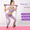 Pilates Bar and Resistance Band Set with Foot Pedal for Home Fitness