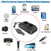 Car Power Inverter DC 12V To AC 220V 200W Auto Converter USB Fast Charging Charger EU Socket Inverter Power Adapter