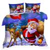3D Cotton Satin Bedding 160x200cm MERRY SANTA CLAUS