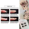 Womens Artificial Nail Tips With Black Glitter Water Diamoans And Star Details For Casual Student And Party Wear