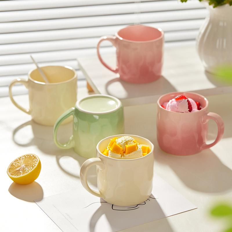 Gradient Mug High Value Ceramic Cup Household Water Cup Couple Breakfast Cup Office Coffee Cup