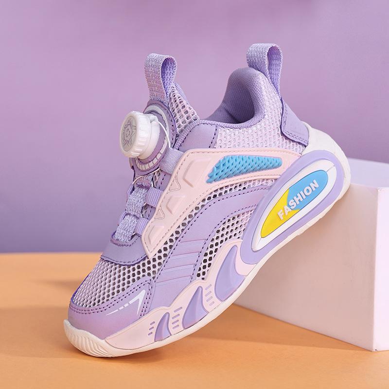 2025 Middle and Older Children's Breathable Soft-soled Sports Shoes Mesh Casual Classmates Hollow Summer Boys and Primary School Students Running Sho