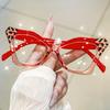 Cat Eye Reading Glasses Retro Floral Fashion Presbyopic Glasses Color Block Readers for Women Men +1.0 To +4.0