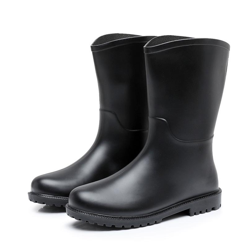 Fashionable Women's Non-slip Mid-calf Waterproof Rubber Rain Boots