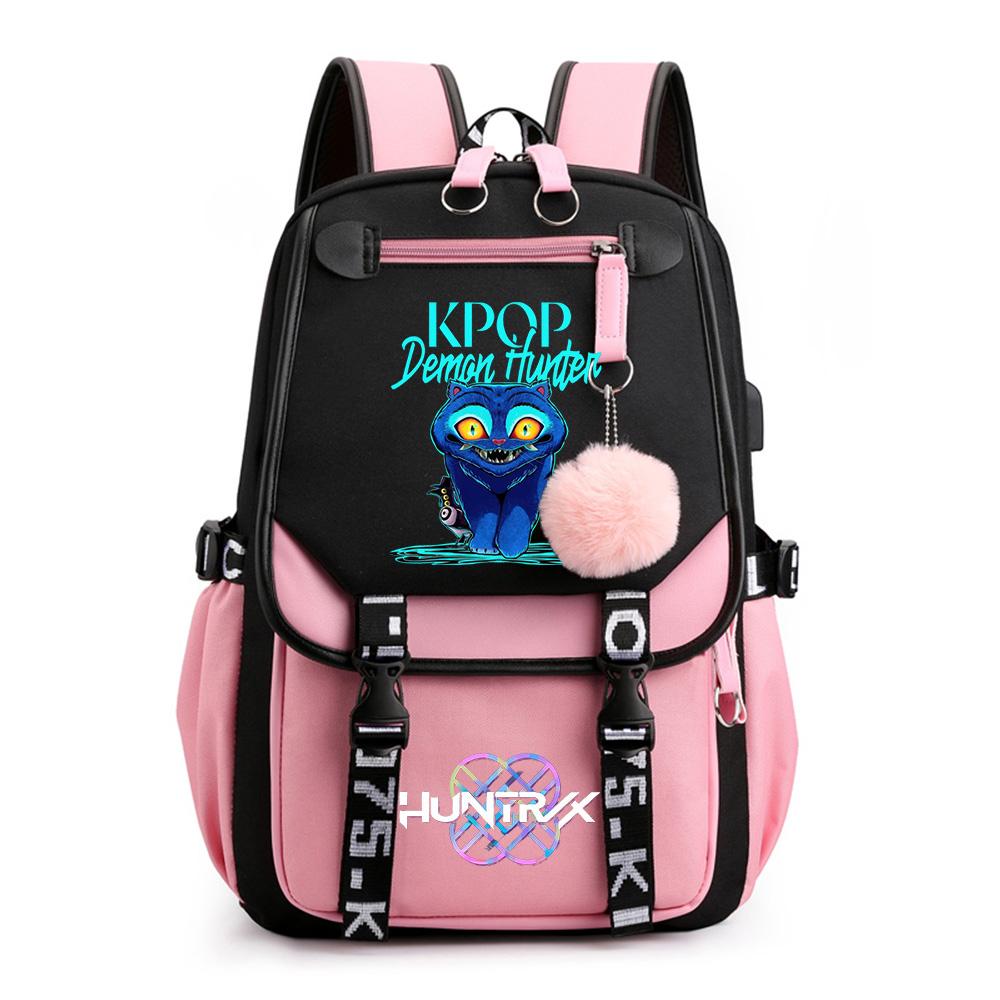 Anime Tecknad K-Pop Tryckt Ryggsäck Skolväska för Tonåring Student Flicka Pojke Bokväska Stor Kapacitet Vattentät Resväska Barn Gåva Rucksak